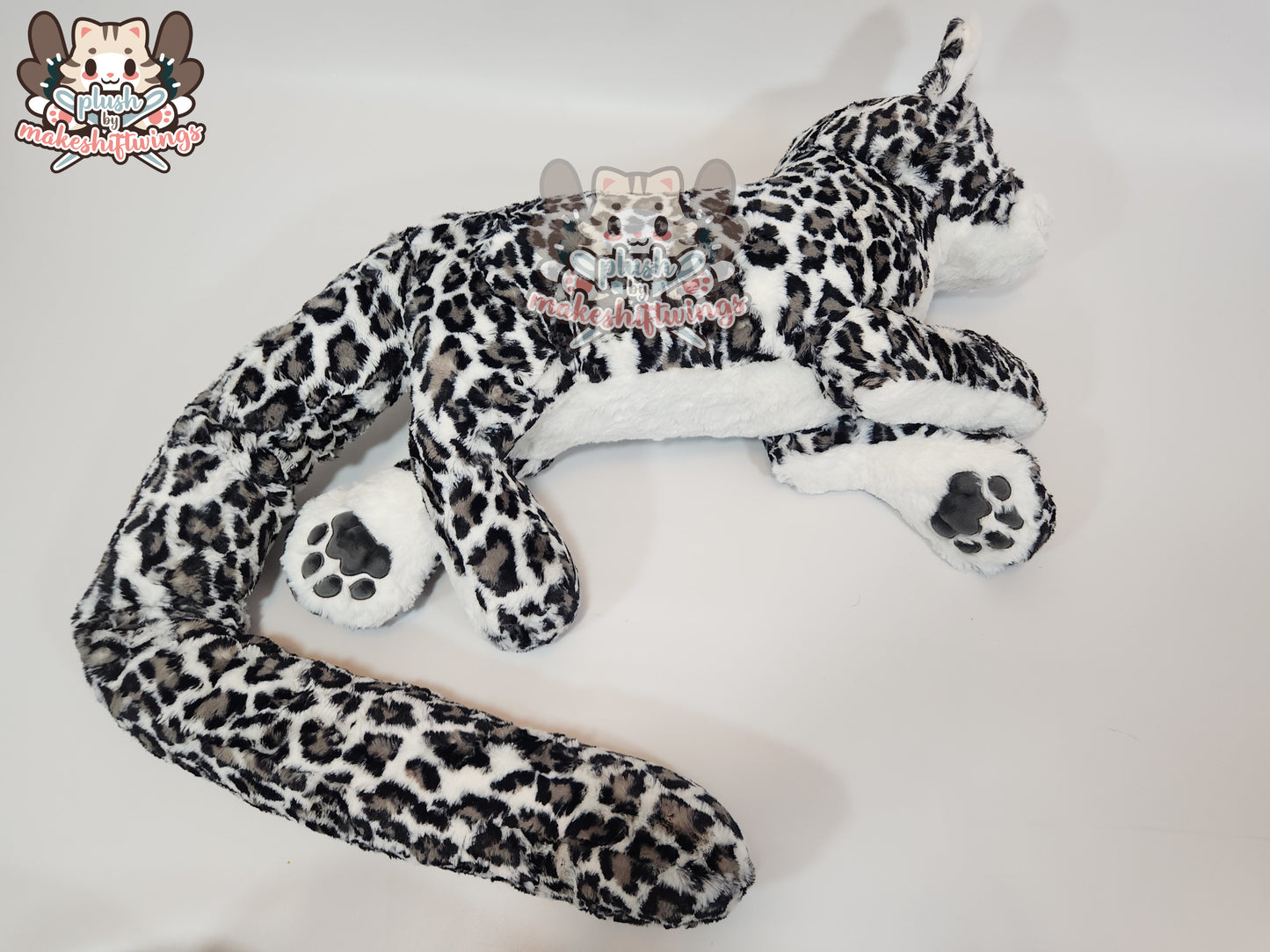 Big Floppy Snow Leopard Plush