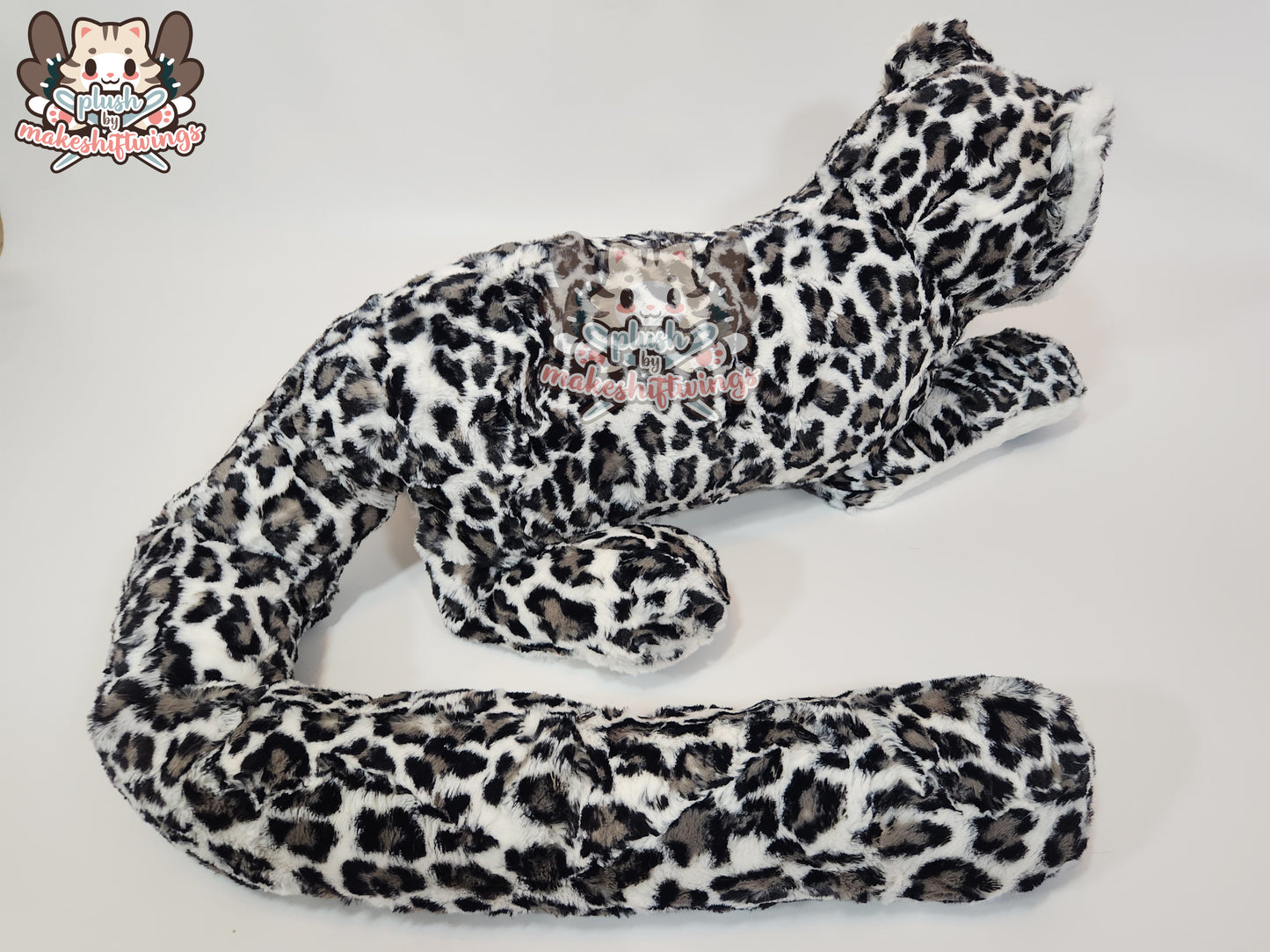 Big Floppy Snow Leopard Plush