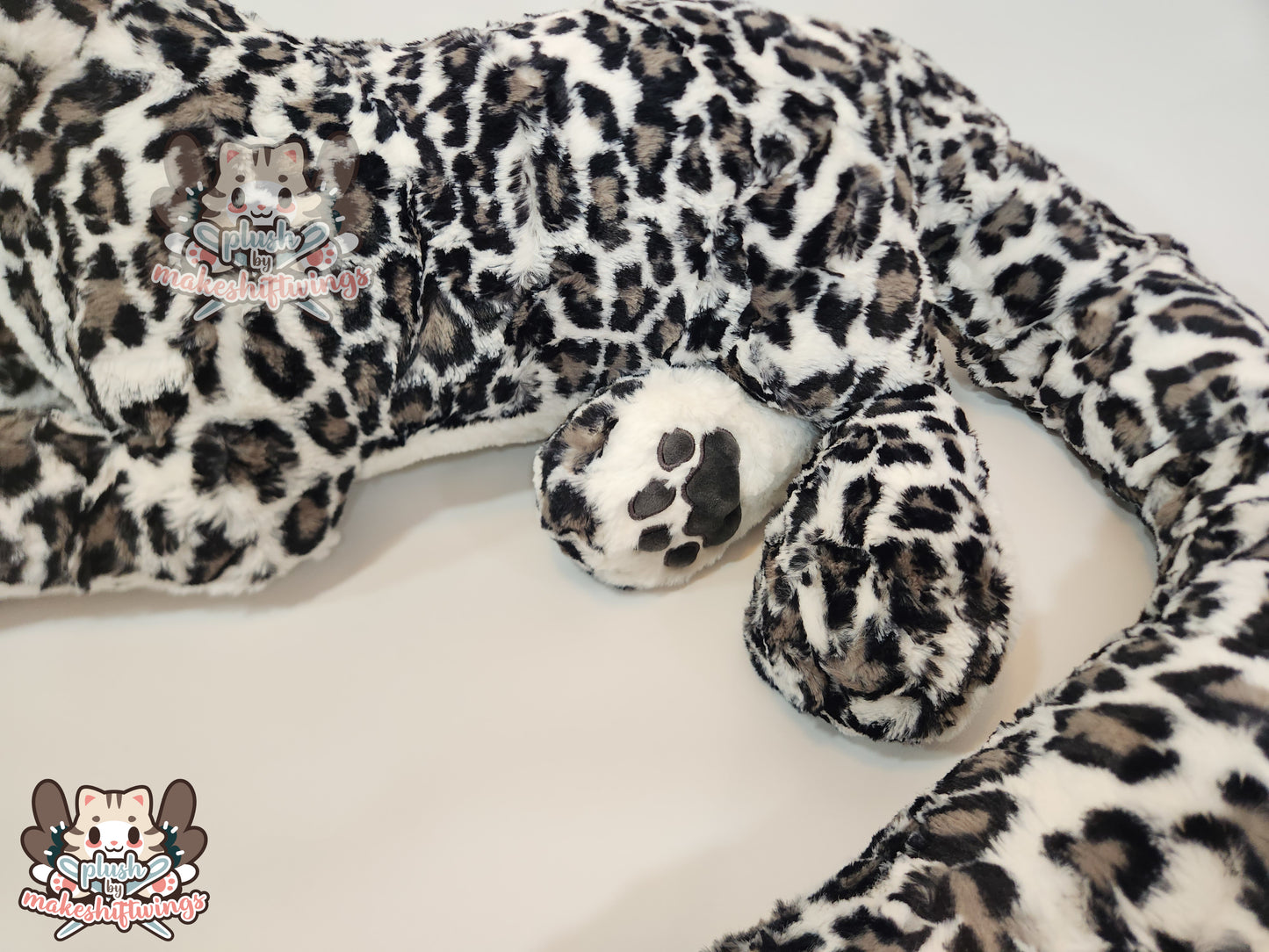 Big Floppy Snow Leopard Plush