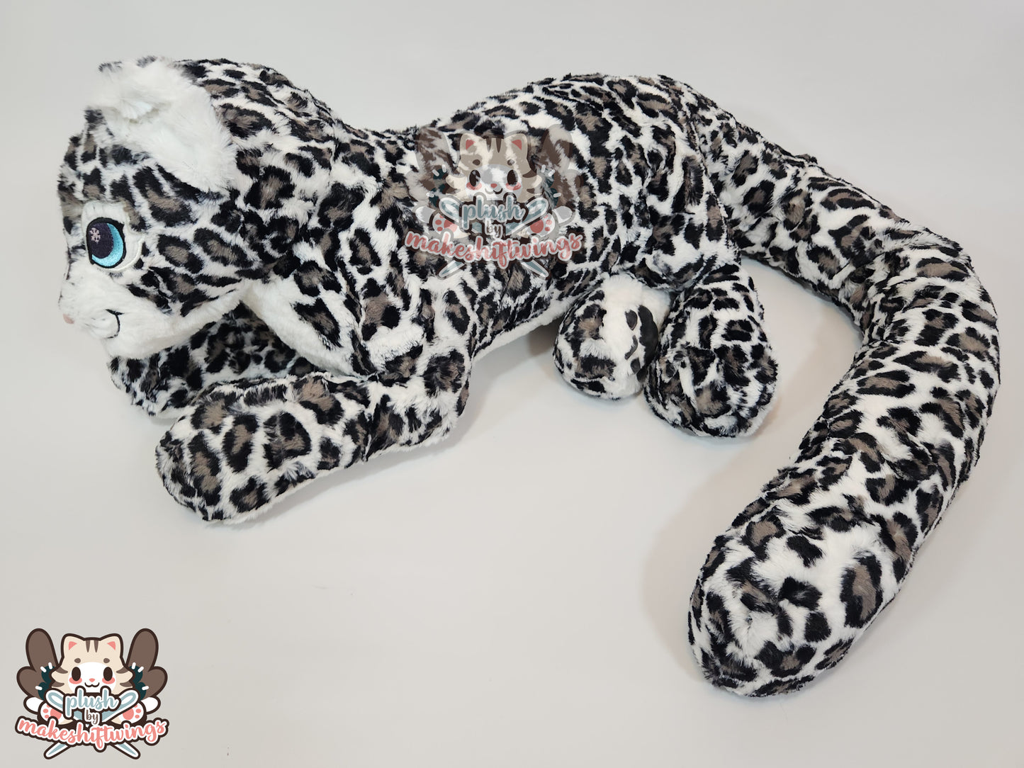 Big Floppy Snow Leopard Plush