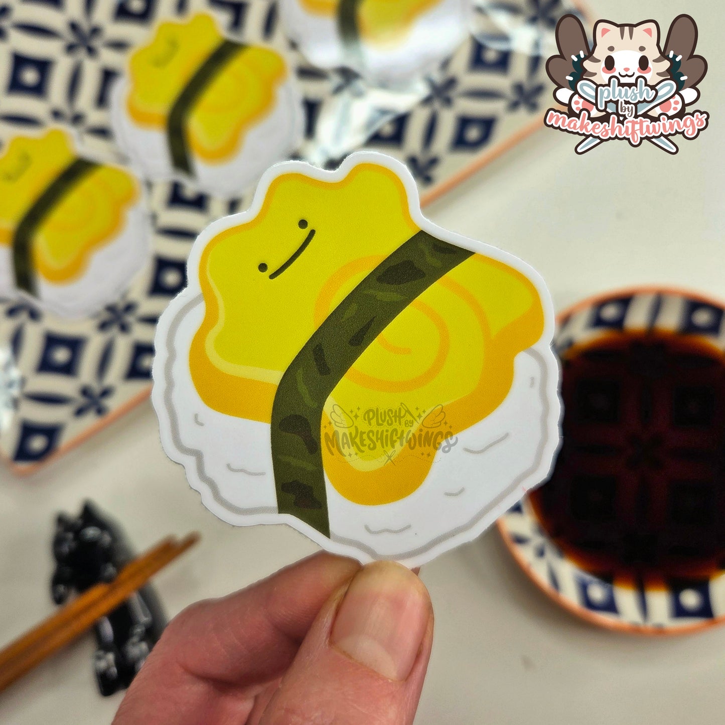 Egg sushi sticker